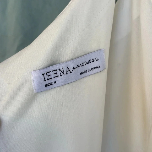 NWOT IEENA MAC DUGGAL White Embellished Sleeveless Evening Dress Size 4 Evening - Picture 12 of 13